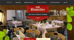 Desktop Screenshot of hotelzumeinsiedler.de