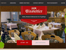 Tablet Screenshot of hotelzumeinsiedler.de